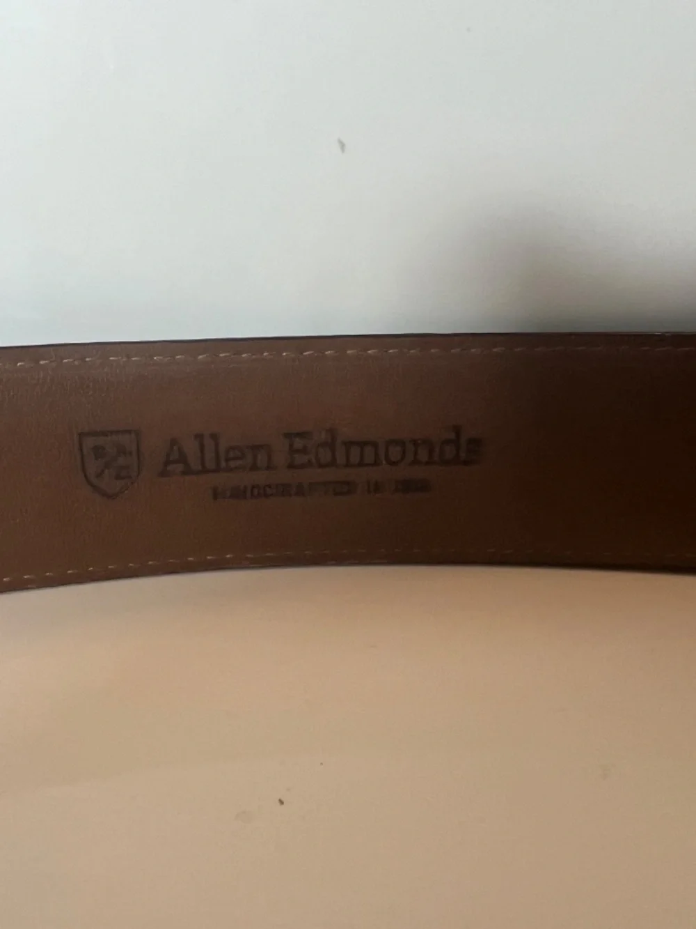 Allen Edmonds Black Leather Men's Belt: Size 36 (USA) or 90 (European)